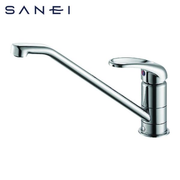 他サイト： SANEI 三栄水栓 K87110TJV-13 シングルワンホール混合栓 上面施工式 泡沫吐水 リングレバー 取付穴径35~39mm (1台)の商品画像