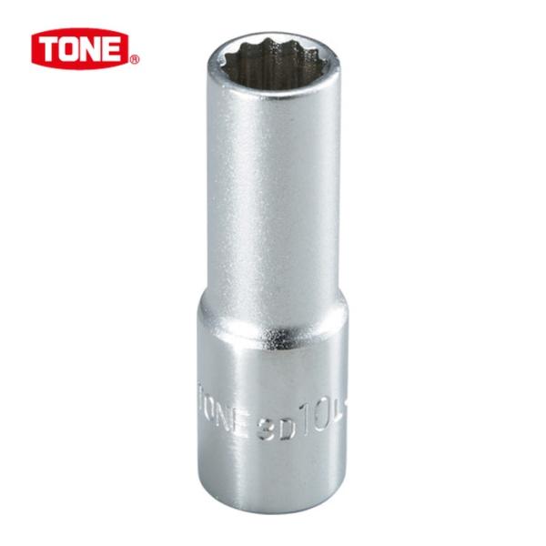 他サイト： TONE トネ ディープソケット（12角） 対辺寸法22mm 全長64mm (1個) 品番：3D-22Lの商品画像