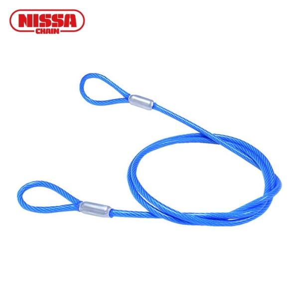 ニッサチェイン カットワイヤ|特長:両端アイ加工済みですぐに使えます。 細くても強度があり目立ちません。