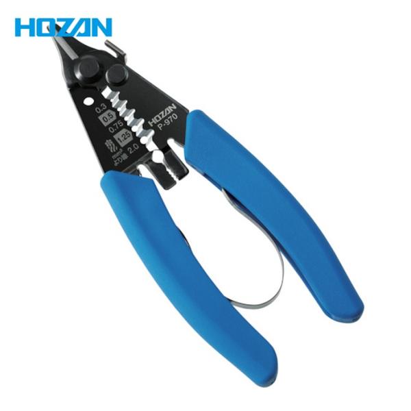 他サイト： ホーザン ワイヤーストリッパー より線用(1丁) 品番：P-970 電設工具 ワイヤストリッパーの商品画像