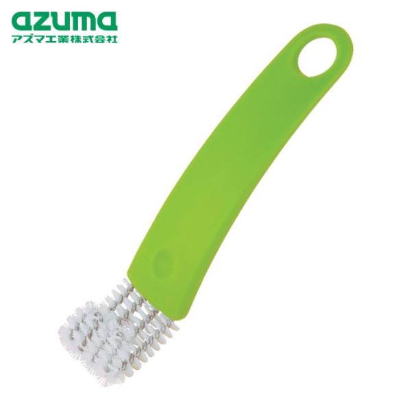 azuma ハンドブラシ|特長:グリル網の1本ずつやトレイの平らな面をしっかりキレイにします。