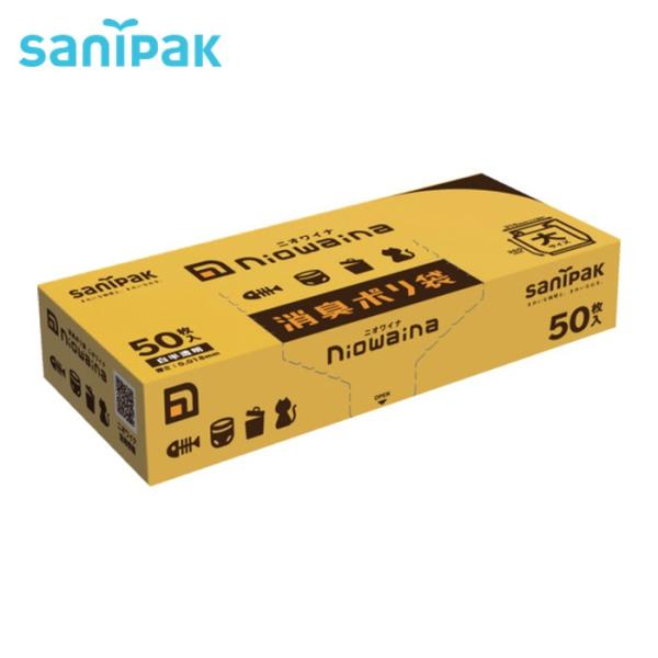 他サイト： サニパック ニオワイナ消臭袋 BOXタイプ 白半透明 50枚 (1箱) 品番：SS01の商品画像