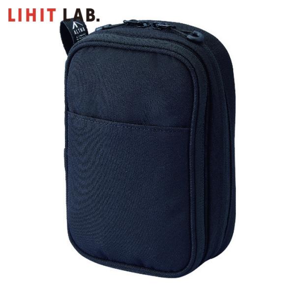 他サイト： LIHIT LAB. インナーバッグ ツールポーチ(ダブルファスナー) ブラック (1個) A7765-24の商品画像