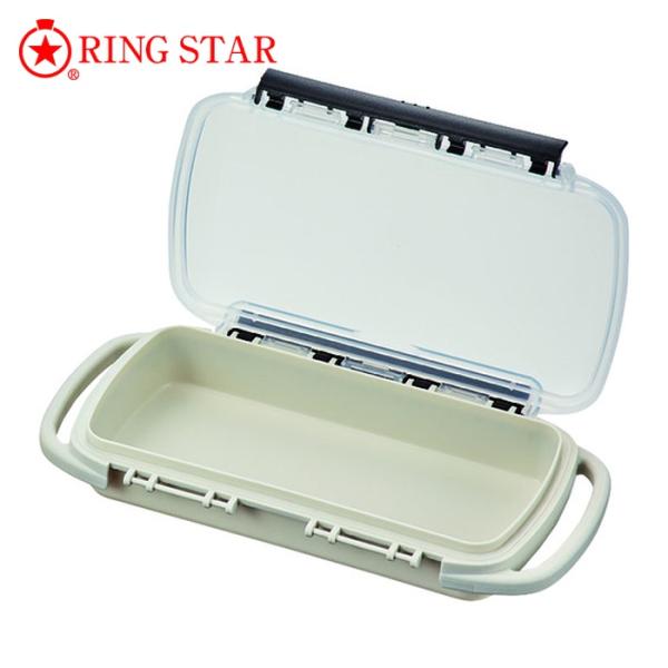 RING STAR パーツケース(樹脂製)|特長:カラビナ付属でツールバッグに取付可能です。 両開きでフタも外す事ができます。