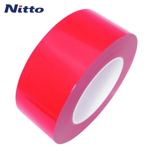 日東エルマテ クリーンルーム用ラインテープ|特長:環境に優しいポリオレフィンフィルム仕様です。 芯にポリエチレン(PE)を使用しているため発じんしません。