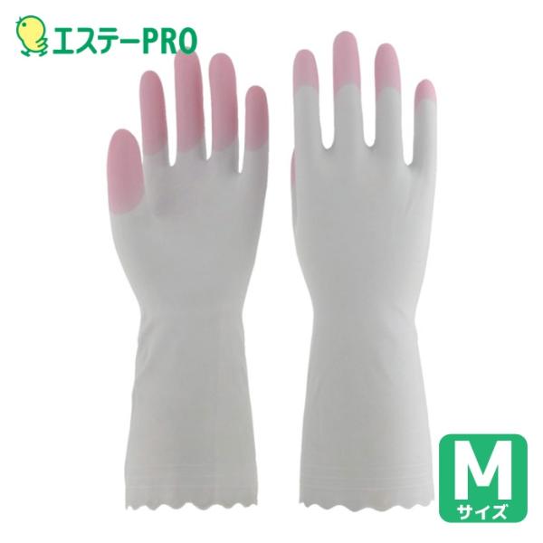エステー 塩化ビニール手袋(薄手)|特長:指先を強化しているので、やぶれにくく丈夫です。 うす手タイプなので細やかな作業に適しています。 洗剤・漂白剤に強い塩化ビニール樹脂製です。