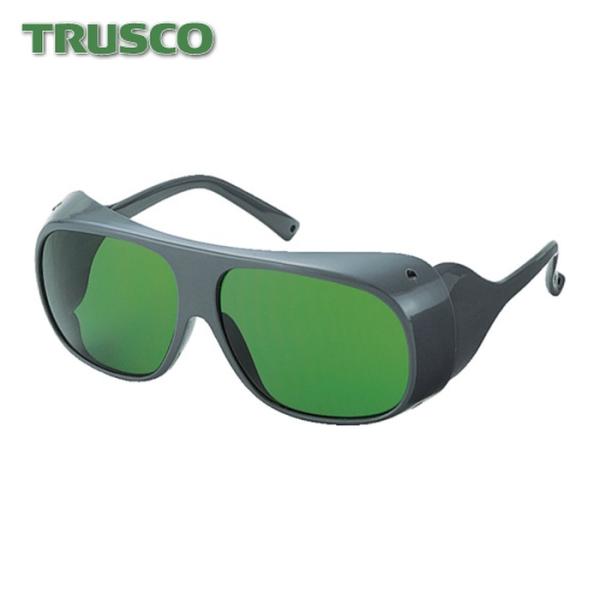 TRUSCO 遮光メガネ(ガス溶接作業用)|特長:上下ひさし、サイド付で高い遮光性能を持っています。 衝撃に強いポリカーボネートレンズで、UVカットです。