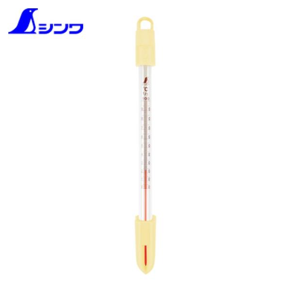 シンワ 棒状温度計|特長:ケースに入れたまま測定できるので、使用時の割れ防止に役立ちます。
