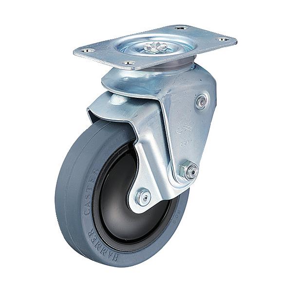 ハンマー　クッションキャスター旋回式ゴム車輪１００ｍｍ　線径２．９ｍｍ　（1個）　品番：940BBE-FR100-29