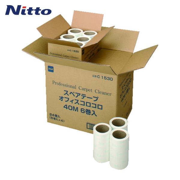 ■ニトムズ STオフィスコロコロ40M (6巻入)〔品番:C1530〕【3351122:0】[店頭受取不可] ニトムズ STオフィスコロコロ40M （6巻入） (1箱) 品番：C1530 : 工具