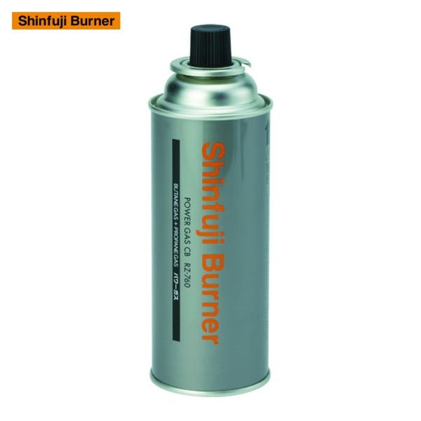 新富士 ガストーチ|特長:逆さ使用が可能です。 プロパン混入により、ハイカロリーを実現しました。 コストを抑えた経済的なカセットガスです。