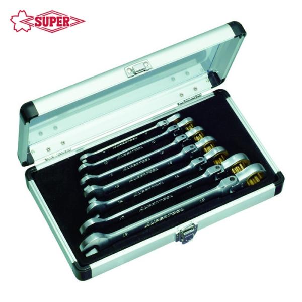 SUPERTOOL/スーパーツール ギアレンチ フレックス  GRW700F SUPER TOOL スーパーツール GRW700F ギアレンチ7本組セット フレックス