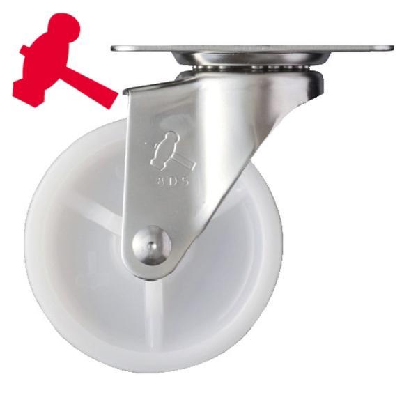 ハンマーキャスター Eシリーズオールステンレス自在ナイロン車65mm (1