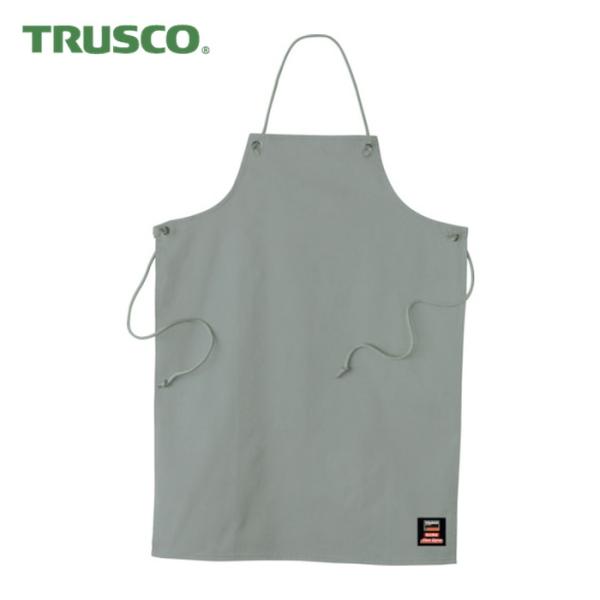 トラスコ TRUSCO 防炎エプロンセミロング アースグリーン(マックスダイナ) (1着) APB-002F GR