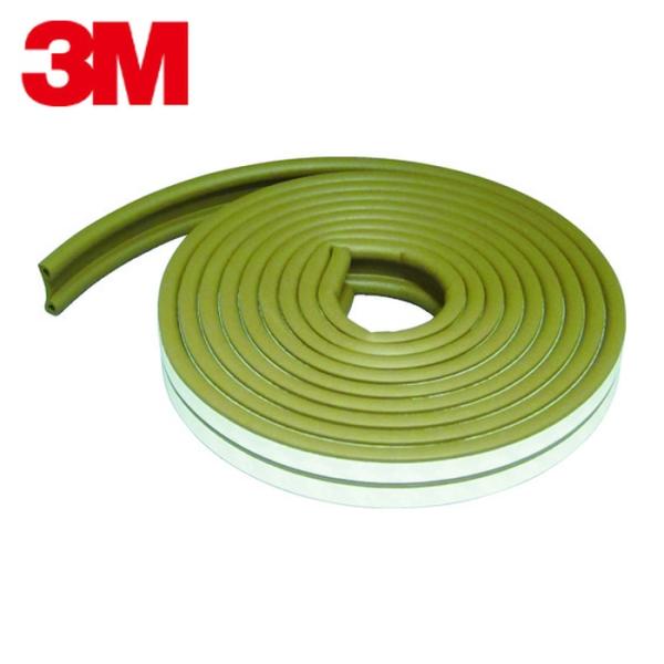 3M スリーエム 戸あたりテープ 室内ドア用 P型 6mm×9mm×5m 茶 (1巻) EN-51BR