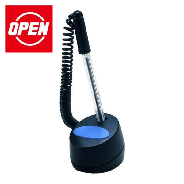 OP ペンスタンド|特長:ずっしりと安定感があり、付属品の両面テープでテーブルに固定できます。 使用できるボールペンの直径は約6。 5~7。