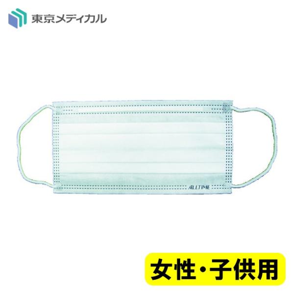 東京メディカル サージカルマスク|特長:プリーツをWオメガ構造にする事で、口元に広い空間を確保でき、頬部分にフィットします。 耳ゴムの接着部分を外側に出し、肌荒れに気配りしています。 使いやすいノーズブリッジ(PET樹脂使用)で、装着簡単です。