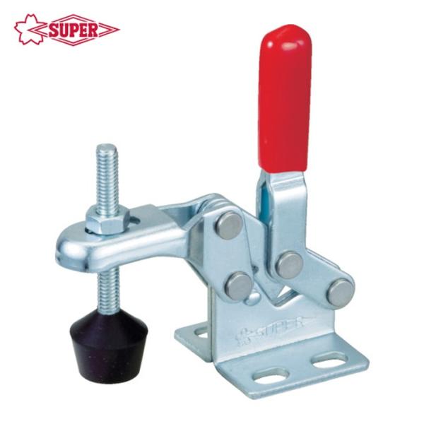 スーパーツール TD09F 下方押え型トグルクランプ(垂直ハンドル式) 全長:61mm 締付力:0.3kN フランジベース (1個)