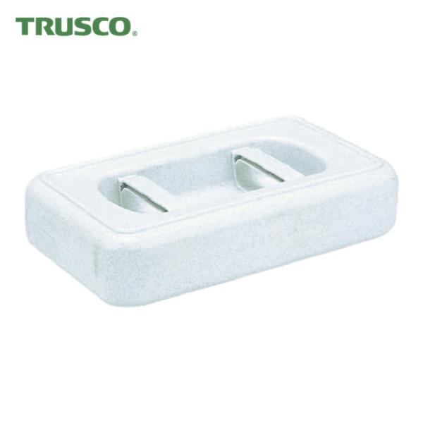 TRUSCO 重石|特長:持ち手付きで安定感もよく2個(同サイズ)までなら積み重ねも可能です。 本体にはセメントを注入しているため、水注入タイプと比べて蒸発の可能性がないため、継ぎ足しや入れ替えの手間が不要です。 重量も目減りしません。