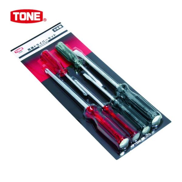 TONE 樹脂柄ドライバー|特長:軸が4角形状の貫通ドライバーです。