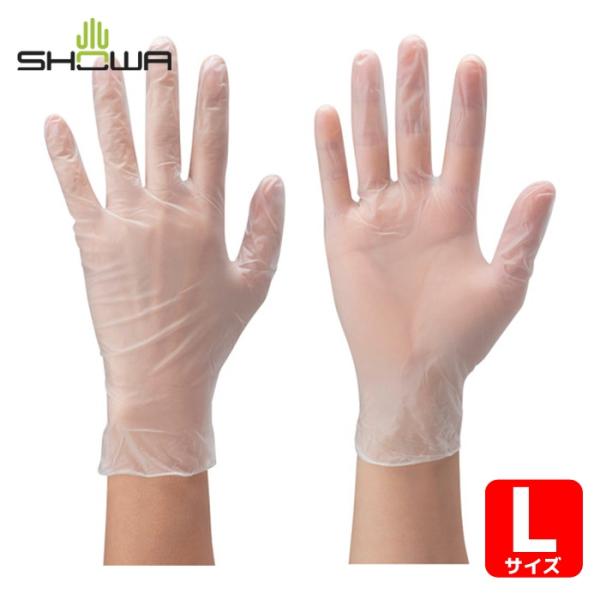 SHOWA ビニール使い捨て手袋(粉付)|特長:粉なしでもぬぎはめしやすくするために、内面に加工を施しています。 取り出しやすいボックスタイプの塩化ビニール製使いきり手袋です。 手にフィットするため、細かな作業に適しています。