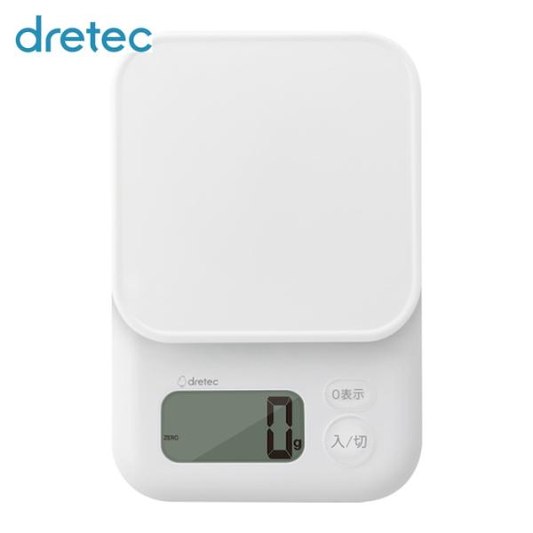 ドリテック dretec デジタルスケール「ガナッシュ」3kg ホワイト (1台) KS-833WT
