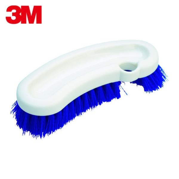 3M ハンドブラシ(HACCP対応)|特長:毛が逃げずに力が入りやすいです。 漂白剤で除菌ができるので衛生的です。 (200ppmの次亜塩素酸ナトリウム溶液で1日5分浸漬を推奨)・女性でもにぎりやすい形と大きさなので作業効率がアップします。