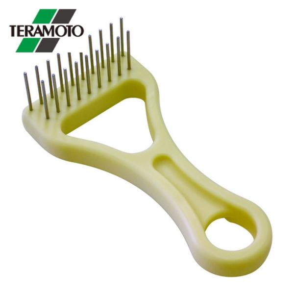 特長●ほうきの毛に絡みついたゴミを手を汚さずに取れます。用途●毛カキ。