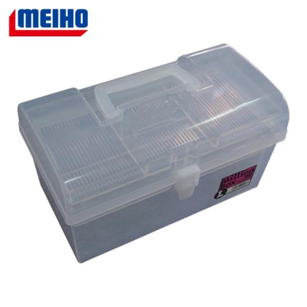 MEIHO 樹脂製工具箱|特長:可変式仕切板1枚付です。 小型工具やホビー用工具の収納に最適です。 中身が見やすいクリア色です。