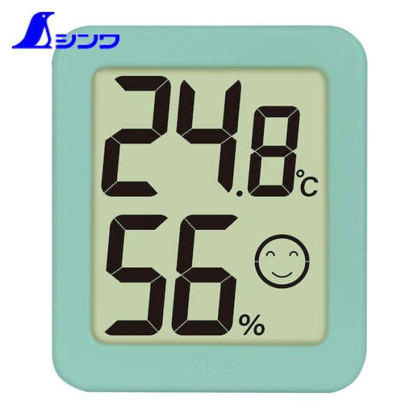 他サイト： シンワ測定 デジタル温湿度計 環境チェッカー ミニ ミント (1台) 品番：73246の商品画像