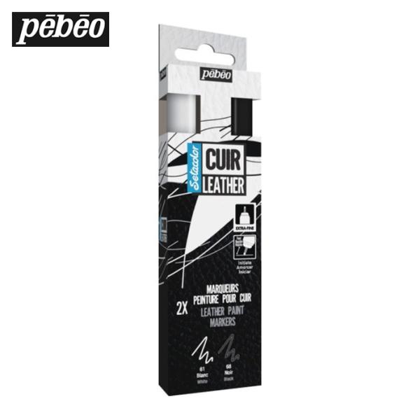 特長●革・合皮用水性マーカーです。●マーカー は0.7mm極細ペン先で、初心者の方でも革・合皮の製品のカスタマイズが手軽にできます。●色調は45mlボトルのペイントと同一です。●セット内容：マット色 　ホワイト＆ブラック 2 色セット用途●...