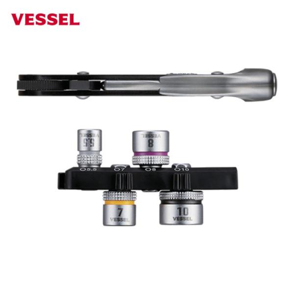 ベッセル VESSEL TD-26 TD-26 ファインミニラチェット ストレート(ソケット4本付) (1個)