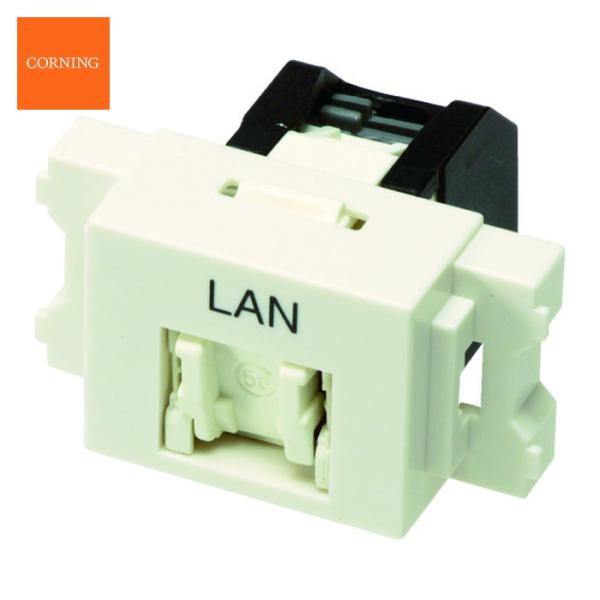 コーニング CORNING VOL-5OCBZL-WHL Cat5e RJ45モジュラージャック+JISプレート用アダプタセット (1S)