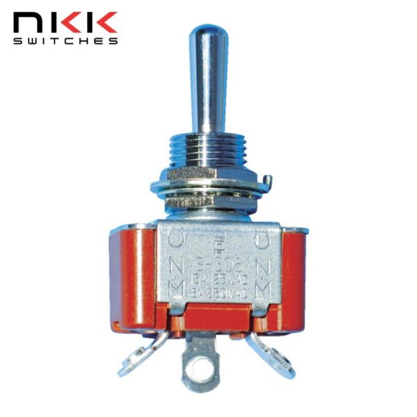 NKKスイッチズ トグルスイッチ|特長:特殊な端子加締方式です。 特殊銀合金の接点を採用しています。