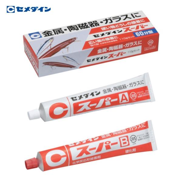 特長●耐水性、耐熱性に優れた、硬化時間が60分からはじまり、作業時間に余裕があるエポキシ系の接着剤です。硬いものの接着に向いています。用途●金属、陶磁器、ガラス、木などの接着。