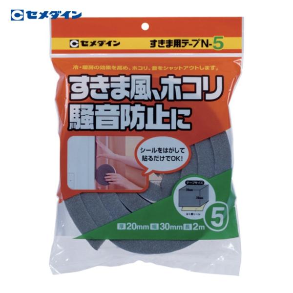 セメダイン すきま用テープ N-5 グレー 20mm×30mm×2m TP-166 (1巻) TP-166