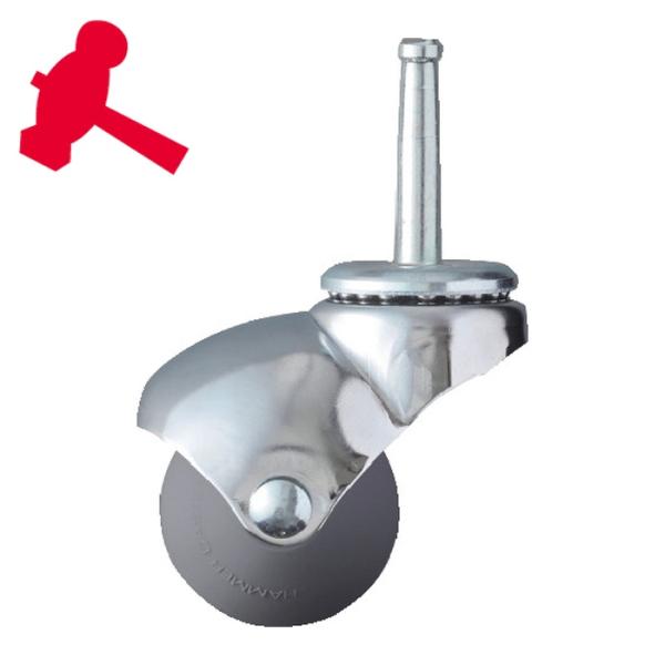 特長●車輪が球状で、デザイン性と軽快さを要求される機器に最適な軽荷重用キャスターです。●優美な室内高級家具やワゴンに最適です。