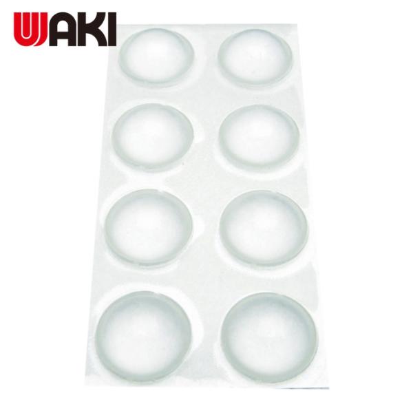 特長●ゴムのような弾力性で衝撃を吸収して音やキズを防止します。●粘着剤付きで取り付けが簡単です。用途●室内ドア、家具の扉などの当たり止めに。●ガラス扉の当たり止めに。●通信、OA機器、家電などのすべり止めに。