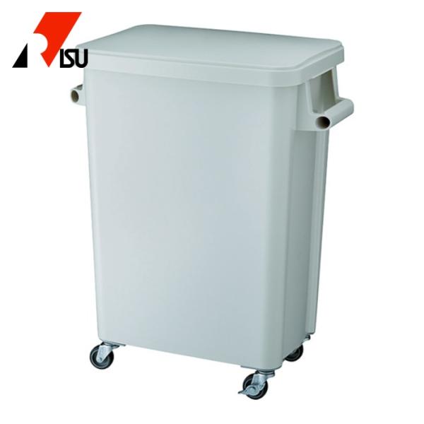 RISU 分別ペール(キャスタータイプ)|特長:排水栓付ですので液体の排出に便利です。 中空グリップが容器持ち上げ作業を補助します。 排水栓付きですので液体の排出に便利です。