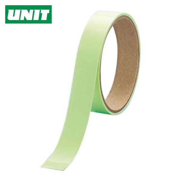 ユニット UNIT 高輝度蓄光テープ 20mm幅×1m (1巻) 824-501