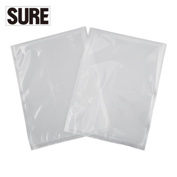 SURE 真空包装機|特長:真空包装機脱気式専用のエンボス付ナイロンポリ袋ロールタイプです。