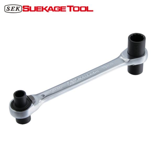 スエカゲツール Pro-Auto RWG-4A 4イン1リバースラチェットレンチ (1丁)