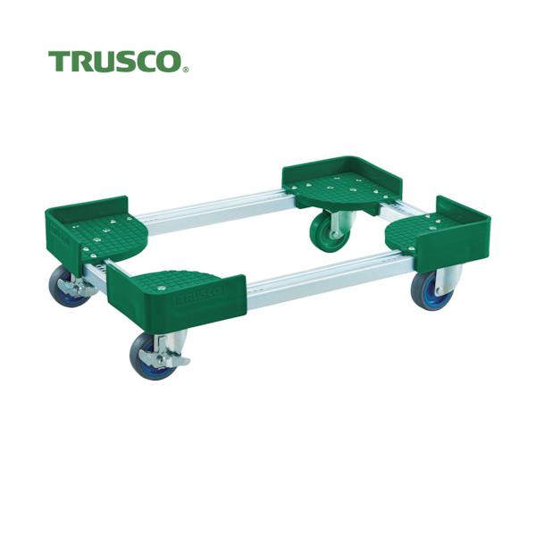 TRUSCO(トラスコ) 伸縮式コンテナ台車 内寸400-500X600-700 AC ストッパー付 (1台) FCD-4060-ALG-S