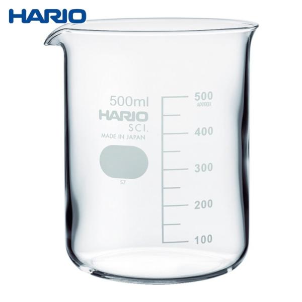 ハリオ HARIO ビーカー 目安目盛付 500ml (1個) B-500-SCI