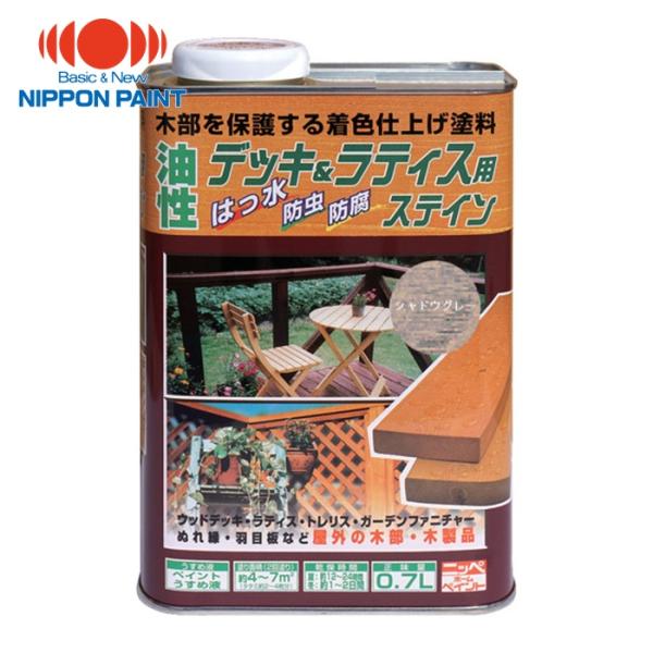ニッぺ 多目的塗料|特長:木材の防虫・防腐・防かび効果に優れ、強力はっ水効果により木材を長期間保護します。 木材に深く浸透して通気性を保ちながら、木材の耐久性を高めます。 低臭で木目を生かす半透明仕上がりになります。