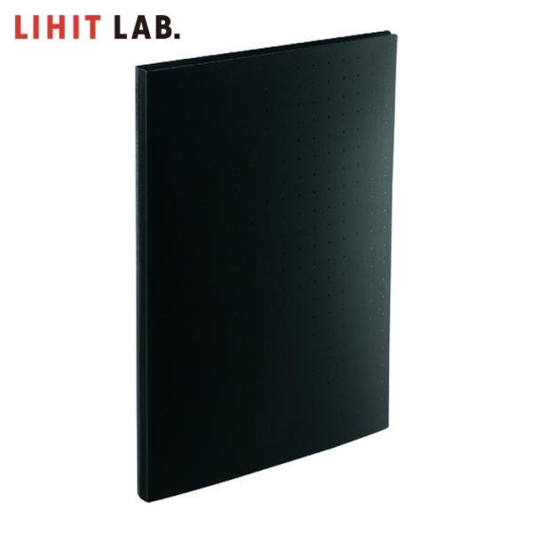 LIHIT LAB. 名刺用ファイル A4/名刺帳(ポケット交換タイプ) 収納数300カード 黒 (1冊) A5042-24
