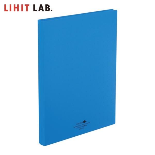LIHIT LAB. 名刺用ファイル A4/名刺帳(ポケット交換タイプ) 収納数500カード 青 (1冊) A5043-8