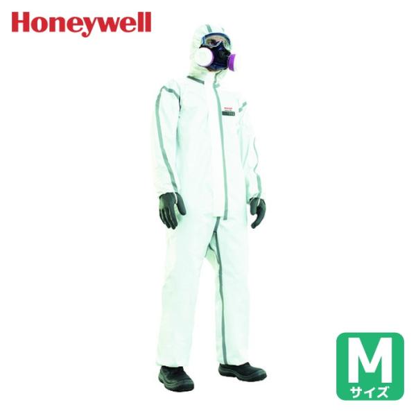 Honeywell 使い捨て保護服|特長:頭部にフィットする立体的な構造のフードです。 袖口や足首、ウエストゴムの締まりが液体や粉じんの付着を軽減します。 縫い目シール、シールフラップでバリア性を強化しています。