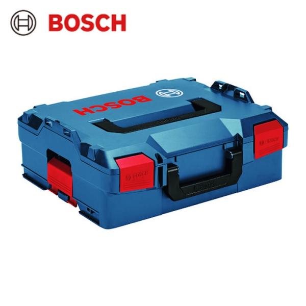 ボッシュ システムボックス|特長:エルボックスシステムの工具箱を連結することが可能です。 簡単組み付けロックの装着でケースを重ねてロックでき、安全にまとめて運ぶことができます。 現場に応じて必要なものだけを持ち運ぶことが可能です。