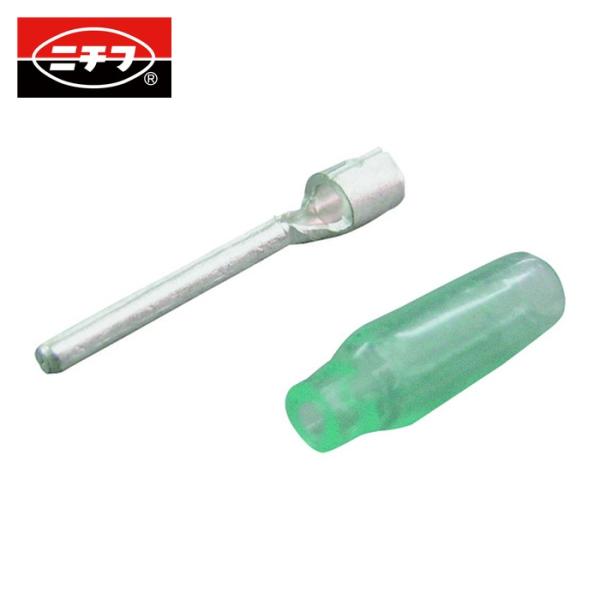 ニチフ TC 2-16V-ST-C(100PCS/1) 裸圧着端子(TC形) 棒形 絶縁キャップ付(100PCS) (1箱)